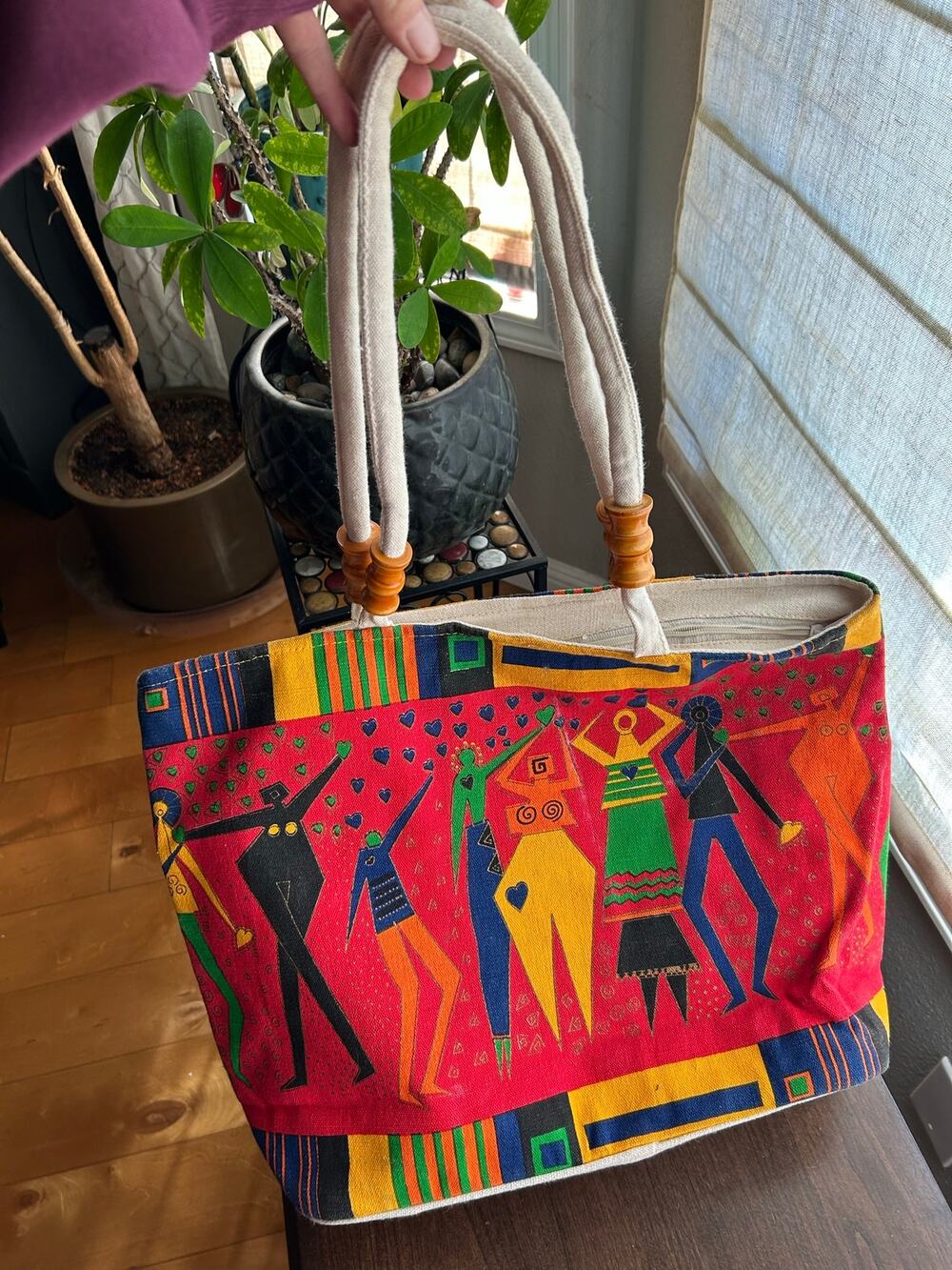Vintage Laurel Burch large tote bag